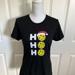 Ho Ho Ho Pickle Ball Tee Shirt M New/WT